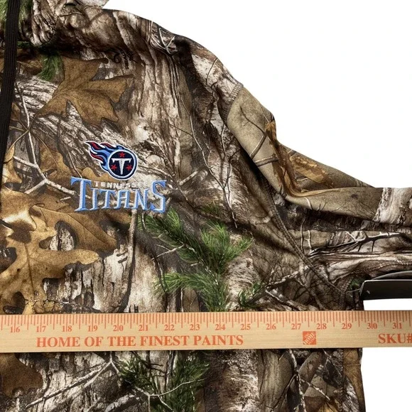 409Dunbrooke Realtree Camo Tennessee Titans Trophy Tech Fleece Full-Zip Hoodie